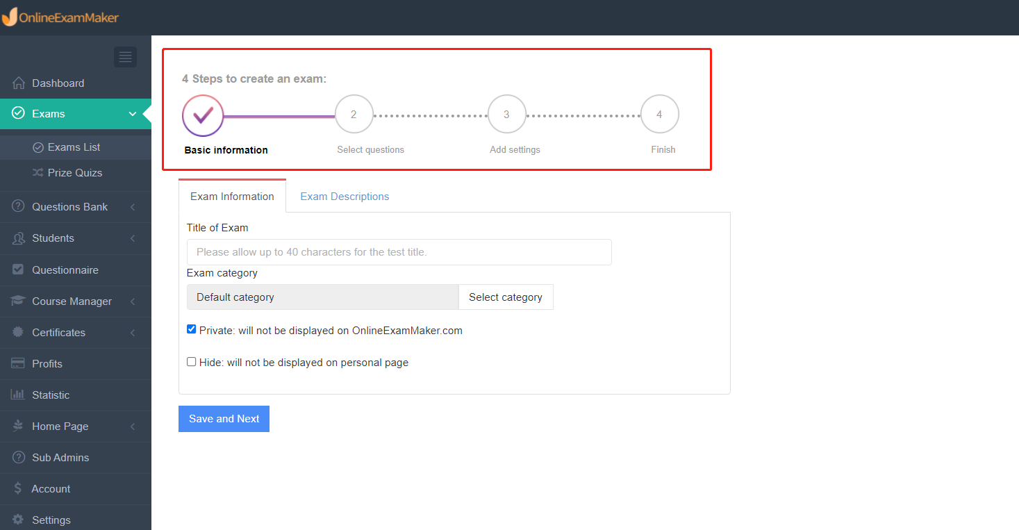 online exam system